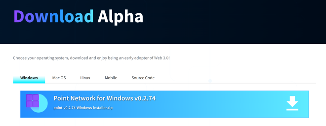 Point Network Download Page