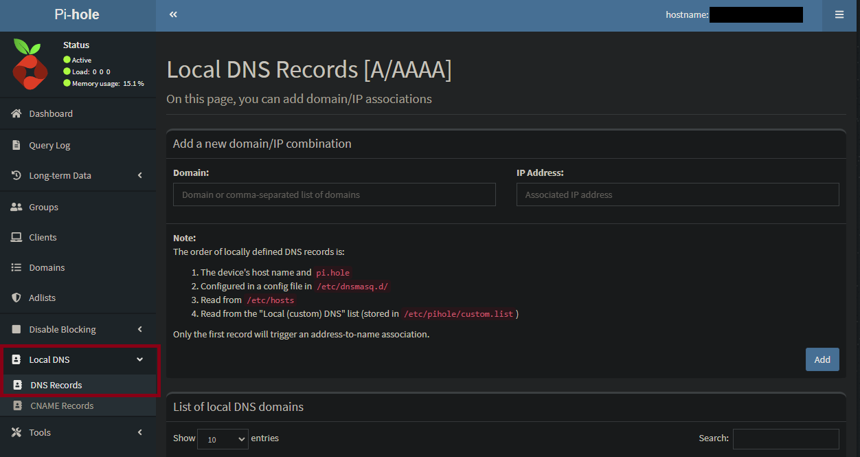 Local DNS Records