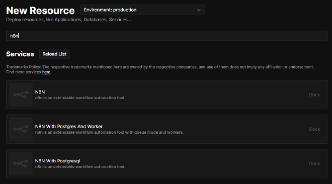 Coolify n8n Template