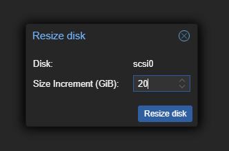 Increase Disk Size