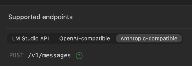 Supports Anthropic Compatible Endpoints